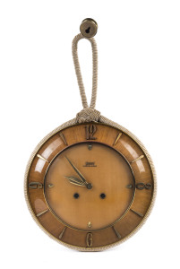 GARANT Schwere Anker retro German time and strike wall clock, circa 1960, 26cm diameter