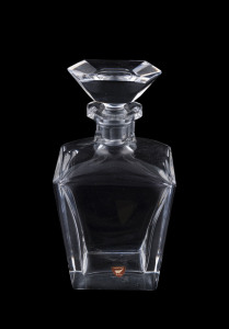 ORREFORS Swedish crystal decanter designed by Edvard Hald, circa 1970s, engraved "Orrefors H 2493-111", ​20cm high