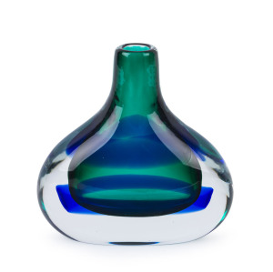SALVIATI Murano glass vase by Luciano Gaspari, circa 1950s, engraved "Salviati", 16.5cm high
