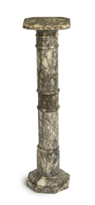 An Italian alabaster turned pedestal, late 19th century, 99cm high, 25cm wide, 25cm deep