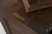 An antique dentist's cabinet, American, solid oak with maple and pine secondary timbers, made by "The American Cabinet Co.", late 19th century, 188cm high, 69cm wide, 38cm deep - 3