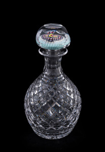 WHITEFRIARS English crystal decanter with millefiori stopper, 20th century, 25.5cm high