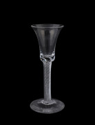 A Georgian wine glass with air twist stem, early 19th century, ​15.5cm high