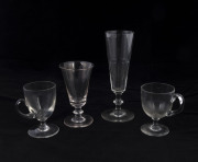 Four assorted English antique glasses, 19th century, ​the largest 17.5cm high