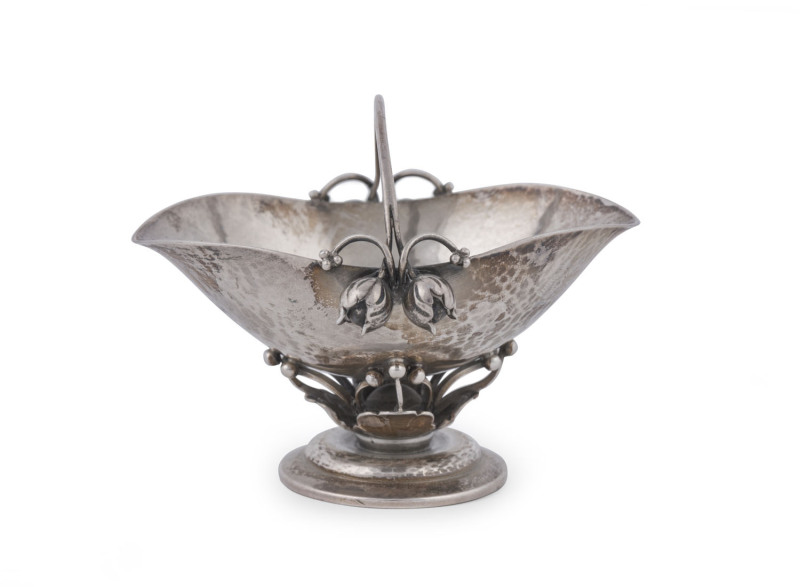 GEORG JENSEN "Candy Basket", Danish sterling silver, circa 1945-1951, stamped "Georg Jensen, Denmark, Sterling, 235 C", 5.5cm high, 7cm wide, 50 grams