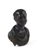 WILLIAM KING TATE English bronze bust, circa 1826, engraved on reverse "London 18th dec'r. 1826, Published As The Act Directs, Will'm King Tate", 14cm high
