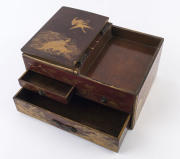A Japanese lacquer ware travel box, Meiji period, 19th century, ​16cm high, 30cm wide, 21cm deep - 2