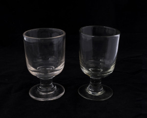 Two antique glass rummers, 19th century, ​12.5cm and 13cm high