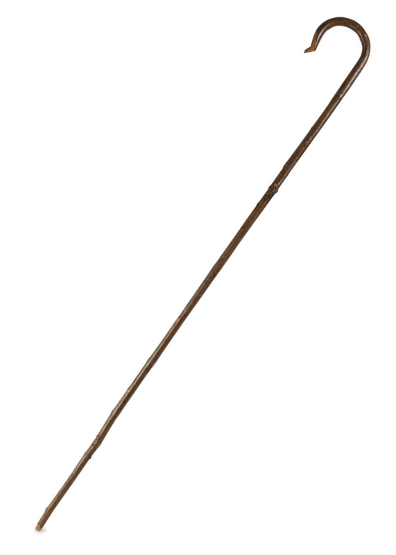 A shepherd's crook, shaped and polished blackthorn, 19th/20th century, 140cm high