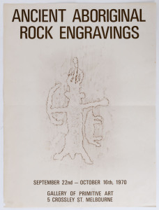 c.1970-71 ART EXHIBITION POSTERS: comprising Gallery of Primitive Art "Ancient Aboriginal Rock Engravings", "Art from Bali" & African Art", Powell Street Gallery "Sepik Art" & "New Paintings" (Stephen Earle & Robin Wallace-Crabbe), Chapman Powell St. Gal