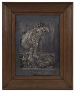 Two repoussé copper panels, one silver plated and titled "The Lost Spirit", circa 1910, the larger 45 x 36cm overall - 3