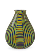 Murano Cane Verticale glass vase, circa 1980, 21cm high