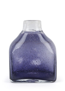 A Pulegoso purple Murano glass vase, 20th century, 19.5cm high