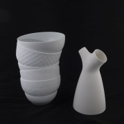 ROSENTHAL Studio-Line porcelain vase by Pieke Bergmans; and a Muuto Flow Jug by Jakob Wagner, (2 items), ​28cm and 25cm high