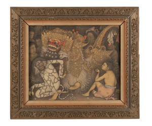 KETUT KASTA (Indonesia, 20th century), Br. Ambengan Peliatan Usud Gianyar, Bali, oil on canvas, signed lower left "Kt. Kasta", titled verso, 27 x 32cm