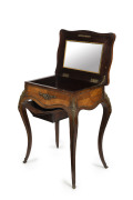 A French worktable, parquetry kingwood with ormolu mounts, 19th century, ​75cm high, 62cm wide, 43cm deep - 2