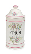 OPIUM pharmacist jar, French hand-painted porcelain, most likely Limoges, late 19th century, ​30cm high