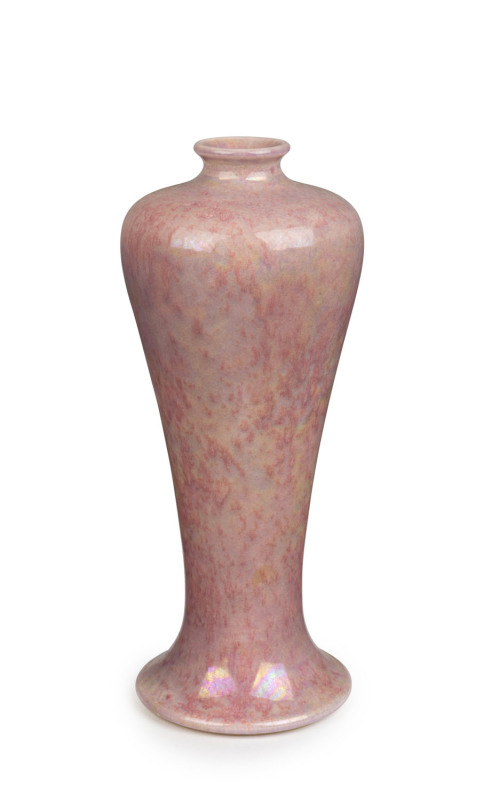 RUSKIN English pottery vase with pink lustre glaze, circa 1927, impressed "Ruskin, England, 1927", ​24cm high