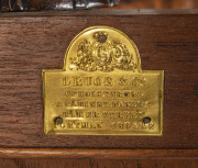 An impressive antique English credenza, rosewood with double helix columns and marble top, brass maker's label inside the centre doors "DRUCE & CO Upholsterers & Cabinet Makers Baker Street Portman Square", 19th century, ​182cm high, 182cm wide, 45cm deep - 2