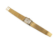 OMEGA "Deville" ladies automatic wrist watch on 18th yellow gold band, circa 1960, bracelet weight (minus movement) 38 grams - 2