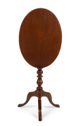 A tilt-top oval wine table with bobbin turned column, mahogany, 19th century, ​70cm high, 54cm wide, 40cm deep - 2