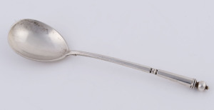 A Russian silver spoon, Moscow city mark with Cyrillic makers stamp, 19th century, 16.5cm long, 44 grams
