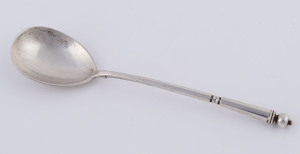 A Russian silver spoon, Moscow city mark with Cyrillic makers stamp, 19th century, ​16.5cm long, 44 grams