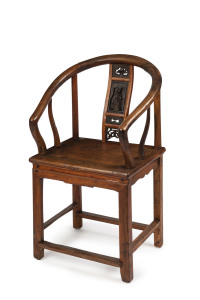 A Chinese carved timber chair, early 20th century,