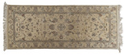 A Persian hand knotted silk rug, 20th century, 185 x 72cm