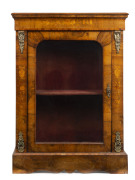 An antique English pier cabinet, walnut with gilt metal mounts, 19th century, ​106cm high, 79cm wide, 32cm deep