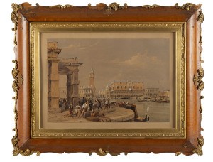 ARTIST UNKNOWN (19th century Italian school), Grand Tour painting, Venice, Piazza San Marco, watercolour, 35 x 50cm