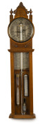 ADMIRAL FITZROY'S wall barometer, oak case with brass bezel and mercury measure, 19th century, ​109cm high