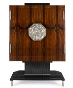'MEUBLE &Agrave; FARDS' cocktail cabinet, designed in 1926 by EMILE-JACQUES RUHLMANN (1879-1933). This version was produced in Melbourne, Australia in the 1980s by Colin Bainbridge. 156cm high, 102cm wide, 46cm deep