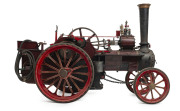 20th Century 3" scale model of Chas. Burrell & Sons Ltd (Thetford, England) steam traction engine. Sturdy metal construction exhibiting quality workmanship, maroon livery with black, red & gold trim; front wheel diameter 27cm, rear wheel diameter 42cm, le - 2
