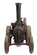 20th Century 3" scale model of Chas. Burrell & Sons Ltd (Thetford, England) steam traction engine. Sturdy metal construction exhibiting quality workmanship, maroon livery with black, red & gold trim; front wheel diameter 27cm, rear wheel diameter 42cm, le - 4