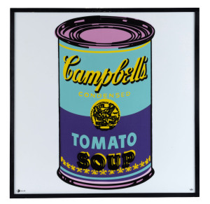 ANDY WARHOL Rosenthal Studio-Linie "Campbell's Soup" porcelain plaque, limited edition 27/49, with original wooden crate and certificates, 51 x 51cm