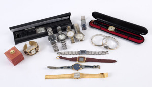 Group of assorted wrist watches and costume jewellery, (15 items)