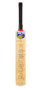 1997 AUSTRALIAN TOUR TO ENGLAND, full size "Gray-Nicolls" Cricket Bat signed on front by Australian team, with 21 signatures including Mark Taylor, Steve & Mark Waugh, Adam Gilchrist, Glenn McGrath, Ricky Ponting & Shane Warne. Front of bat varnished, so