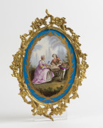 SEVRES pair of French porcelain panels in gilt metal frames, 19th century, ​36 x 25cm overall - 2