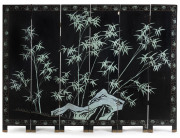 A Chinese 6 fold screen, early 20th century, 185cm high, 246cm wide - 2