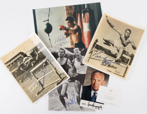 A collection of signed photographs featuring Herb Elliot (with CoA), Harrison Dillard USA (with CoA), Bob Mathis USA (with CoA), Juan Antonia Samaranch (with accompanying letter), Kosta Tszyu, Mark Woodbridge & Mark Woodforde (framed and with CoA), Michael Doohan (framed) & Wayne Grady (framed. (Total: 8 items).
