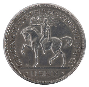 Coins - Australia: Two Shillings: Coins - Australia: Two Shillings: 1934/35 Melbourne Centenary, EF.