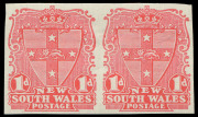 NEW SOUTH WALES: 1899 (SG.301a) 1d salmon-red, Imperforate horizontal pair, (2) fresh MLH. Cat.&pound;275.