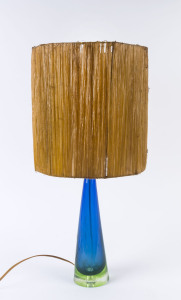 Murano glass table lamp and shade circa 1950s, ​67cm high with the shade