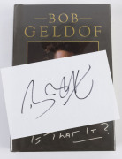 BRITISH 1960s-2000s "POP/ROCK STAR" BIOGRAPHIES AND AUTOGRAPHS: with hardbound Bob Geldof "Is That It" (1986) dedicated to Paula Yates with Geldof's signature on piece, Paula Yates (Geldof's wife) "The Autobiography" (1995) signed on title page "love Paul - 2