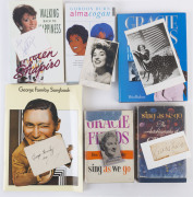 BRITISH 1920s-70s SINGERS/ACTORS - BOOKS AND AUTOGRAPHS: comprising Gracie Fields hardbound "Sing As We Go" (1960) 1st and 2nd editions, the former with signature on piece, the latter with small image of Fields signed "Best Wishes Grace Fields", plus phot