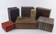 Eight assorted Chinese fitted boxes, 20th century, ​the largest 30cm wide