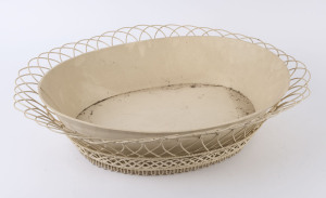 A wine cooler, cream enamel and metal, circa 2000, 16cm high, 65cm wide