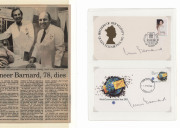 EMINENT SURGEONS: Heart transplant surgeon CHRISTIAAN BARNARD signatures on two Australian 1982-83 first day covers plus leading Australian Eye Surgeon PAUL ROSEN signatures on sixteen philatelic covers including 1976 Pakistan "World Health Day - Preventi - 3