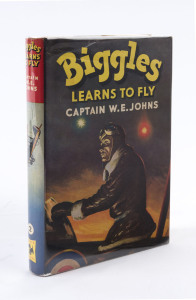 "BIGGLES" BY CAPTAIN W.E. JOHNS - REISSUES OF TITLES ORIGINALLY PUBLISHED BETWEEN 1932-1935: mostly hardbound comprising "Biggles in the Cruise of the Condor" (10) incl. 1955 Thames Publishing Co (Burnet #2.7) & 1956 Dean & Co (#2.8) reissues; "Biggles of